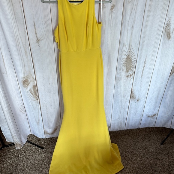 NWOT - Lulus Power of Wow Backless Yellow Maxi Dress - Picture 3 of 14
